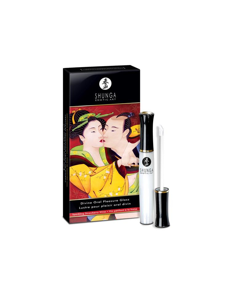 Shunga Gloss para Placer Oral Vino de Fresa