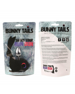 Bunny Tail Plug Anal con Cola Negro