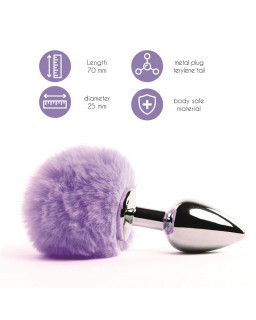 Bunny Tail Plug Anal con Cola Purpura