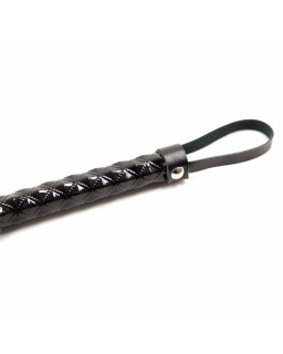 Flogger Patron de Diamante y Mango de Metal 39 cm Negro