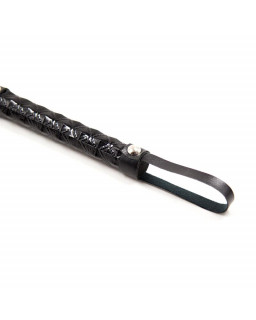 Flogger Patron de Diamante y Mango de Metal 39 cm Negro