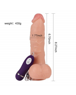 Vibrador Realista Control Remoto Adam 21 cm