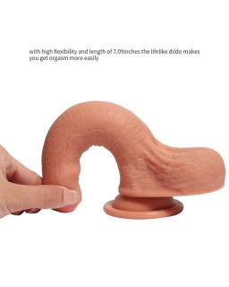 Dildo Silicona Doble Densidad Azazel 18 cm