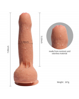 Dildo Silicona Doble Densidad Azazel 18 cm