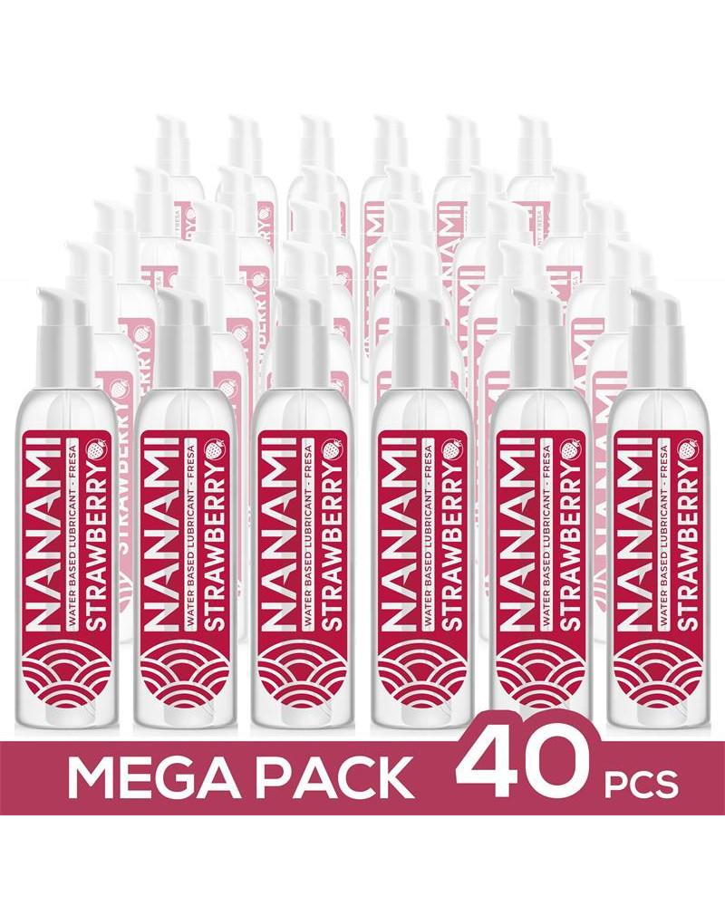 Pack de 40 Lubricante Base Agua Fresa 150 ml