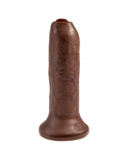 King Cock Dildo Realista con Glande Retractil Color Marron 6