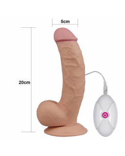 Dildo The Ultra Soft Dude con Vibracion 75 Natural