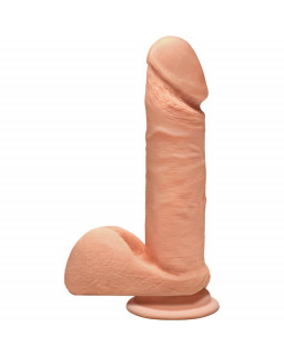 Dildo Dual Density Perfect D con Testiculos 7 Vanilla