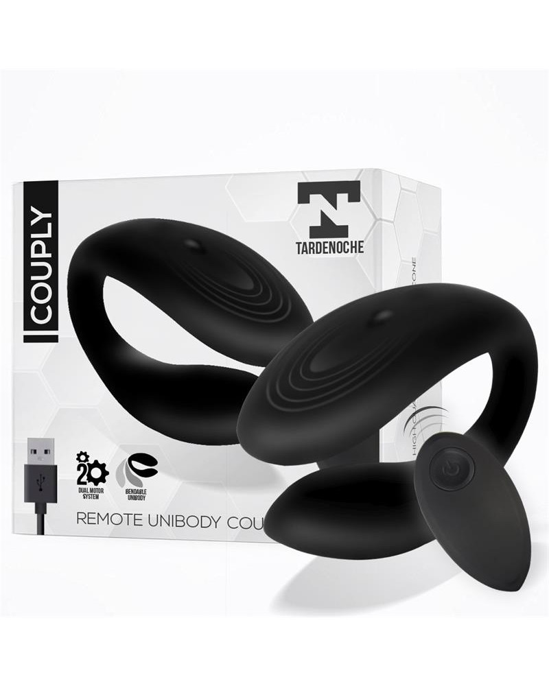 Couply Juguete para Parejas con Control Remoto USB Unibody Silicona Liquida