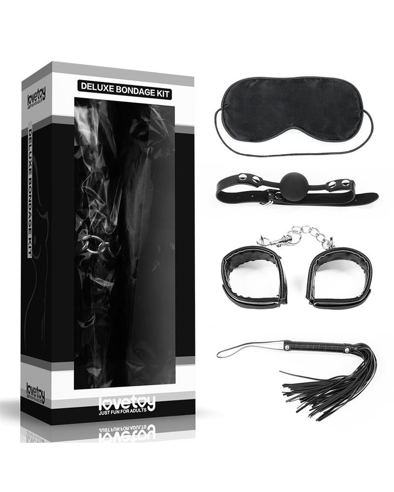 Kit Bondage Deluxe 4 Unidades Negro