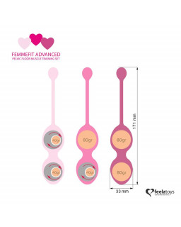 Femmefit Set 3 Bolas Ejercicios Avanzados de Suelo Pelvico