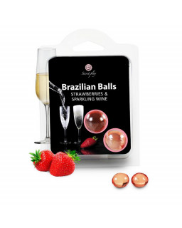 Secret Play Set 2 Brazilian Balls Aroma Fresas Cava