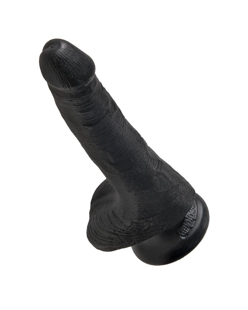 King Cock Pene con Testiculos de 6 Color Negro