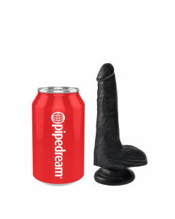 King Cock Pene con Testiculos de 6 Color Negro