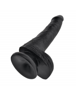 King Cock Pene con Testiculos de 6 Color Negro