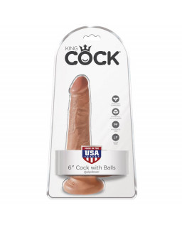 King Cock Pene con Testiculos de 6 Bronceado