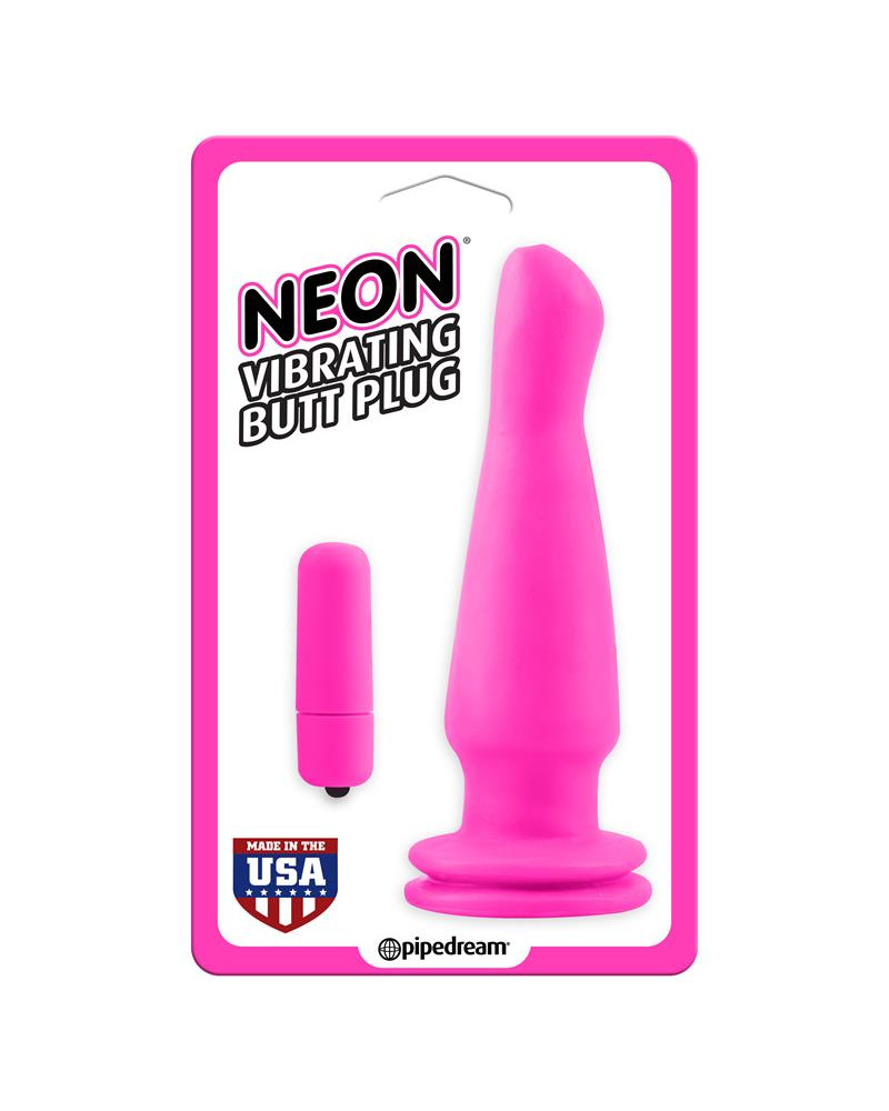 Neon Plug Anal Vibrador Rosa