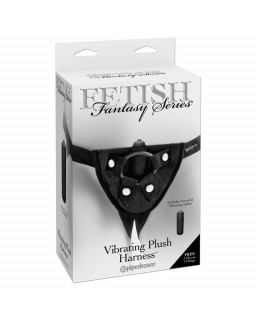 Fetish Fantasy Series Arnes Vibrador de Felpa Color Negro