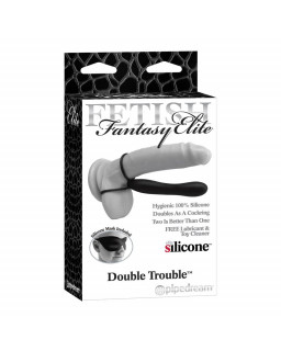 Fetish Fantasy Elite Double Trouble Dildo con Correa Negro