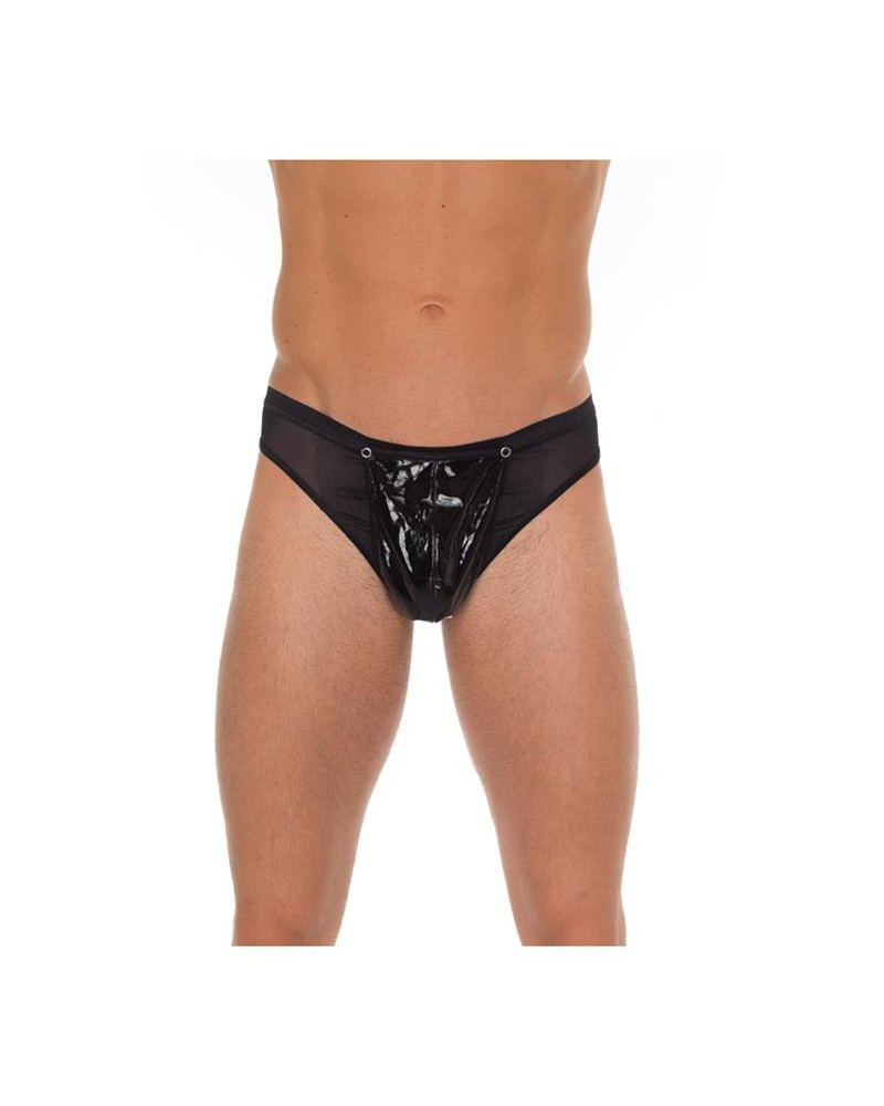 Tanga de PVC Negro Talla unica