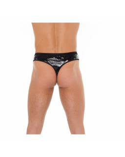 Tanga de PVC Negro Talla unica