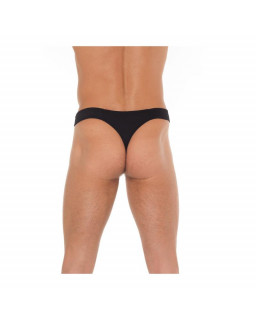 Tanga con Cremallera Negro Talla Unica