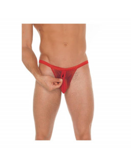 Tanga con Cremallera Rojo Talla unica