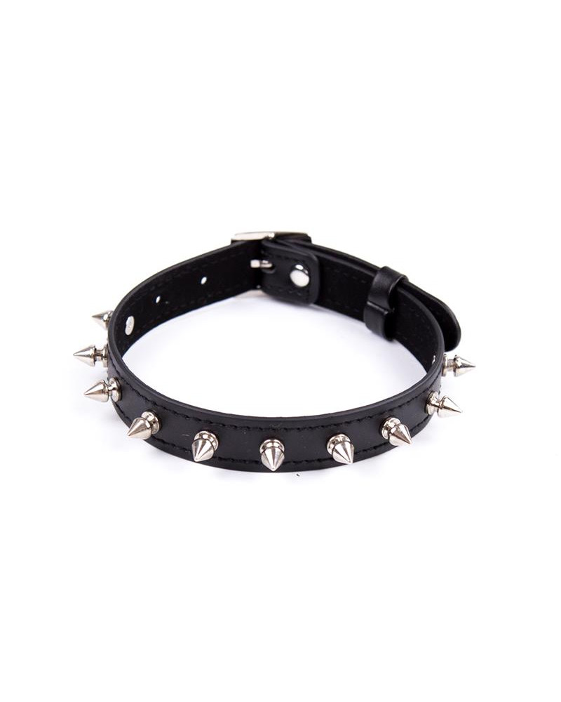 Collar con Pinchos Ajustable 43 cm Negro