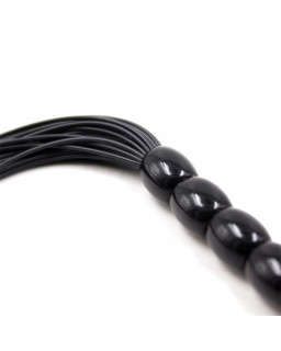 Flogger de Silicona con Mango con 6 Bolas 26 cm Negro