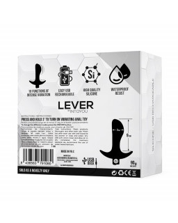 Lever Plug Anal con Vibracion USB Silicona