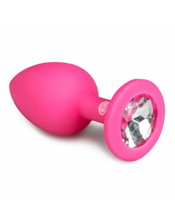 Plug Anal con Diamante Pequeno Rosa