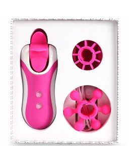 Clitella Estimulador Sexo Oral con Accesorios Rosa