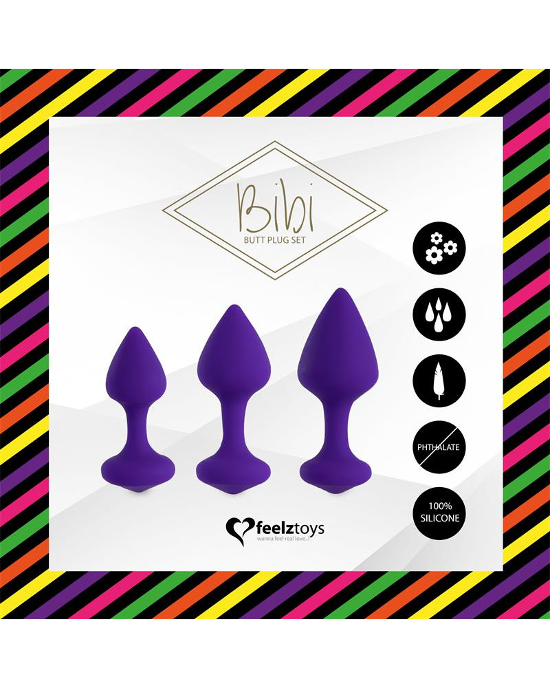 Bibi Set de 3 Plugs Anales Purpura