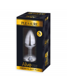 Plug Anal con Joya Color Blanco Talla S