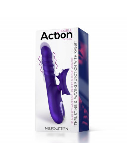 No Fourteen Vibrador Funcion Telescopica Ondulante y Lengua Alta Frecuencia Silicona Liquida USB