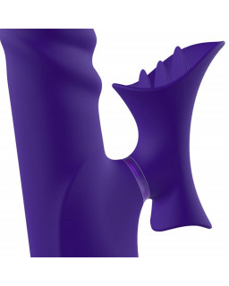 No Fourteen Vibrador Funcion Telescopica Ondulante y Lengua Alta Frecuencia Silicona Liquida USB