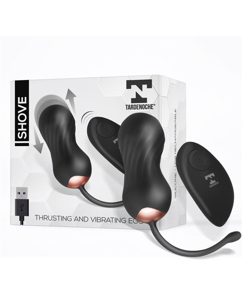 Shove Huevo con Movimiento Thrusting y Vibrador con Control Remoto