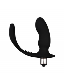 Anillo para el Pene con Plug Anal Negro