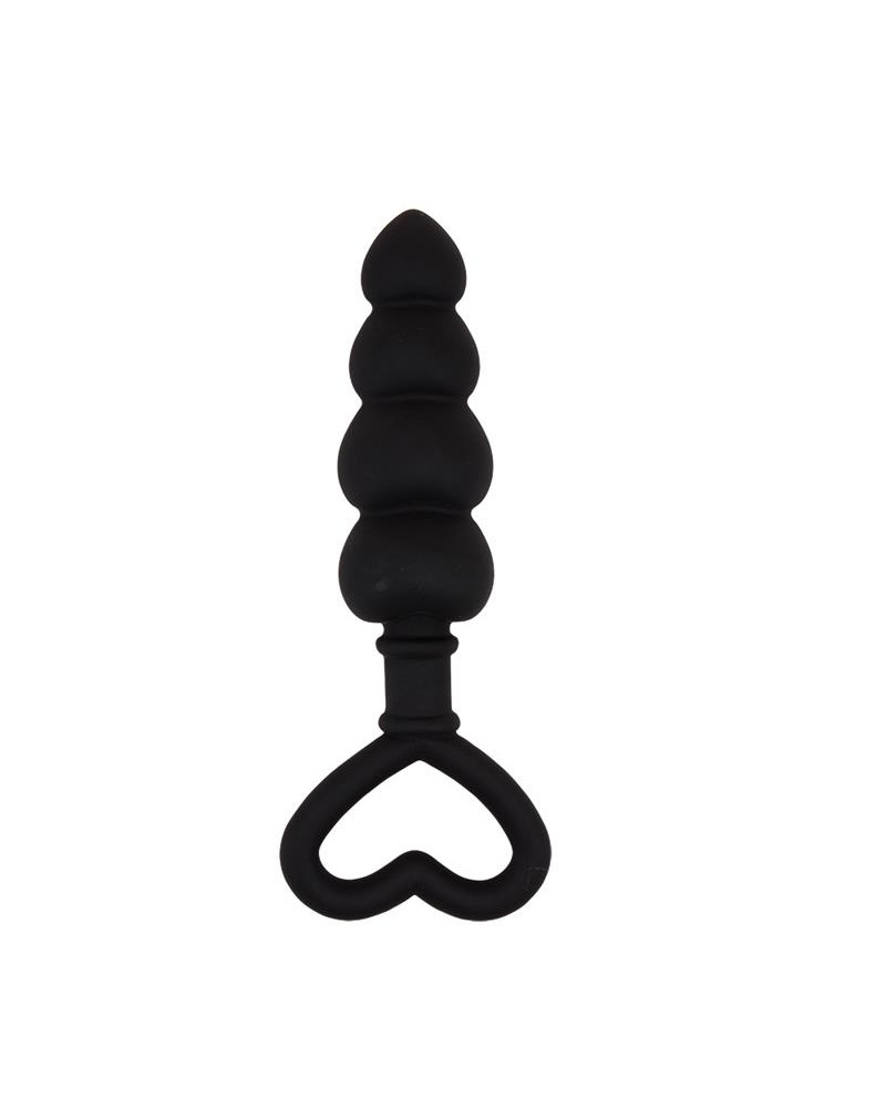 Mini Cadena Anal 156 x 34 cm Silicona Negro