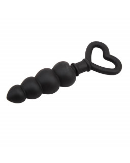 Mini Cadena Anal 156 x 34 cm Silicona Negro