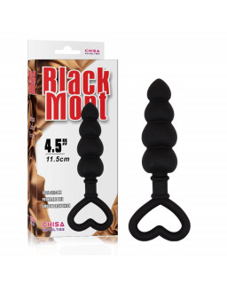 Mini Cadena Anal 156 x 34 cm Silicona Negro