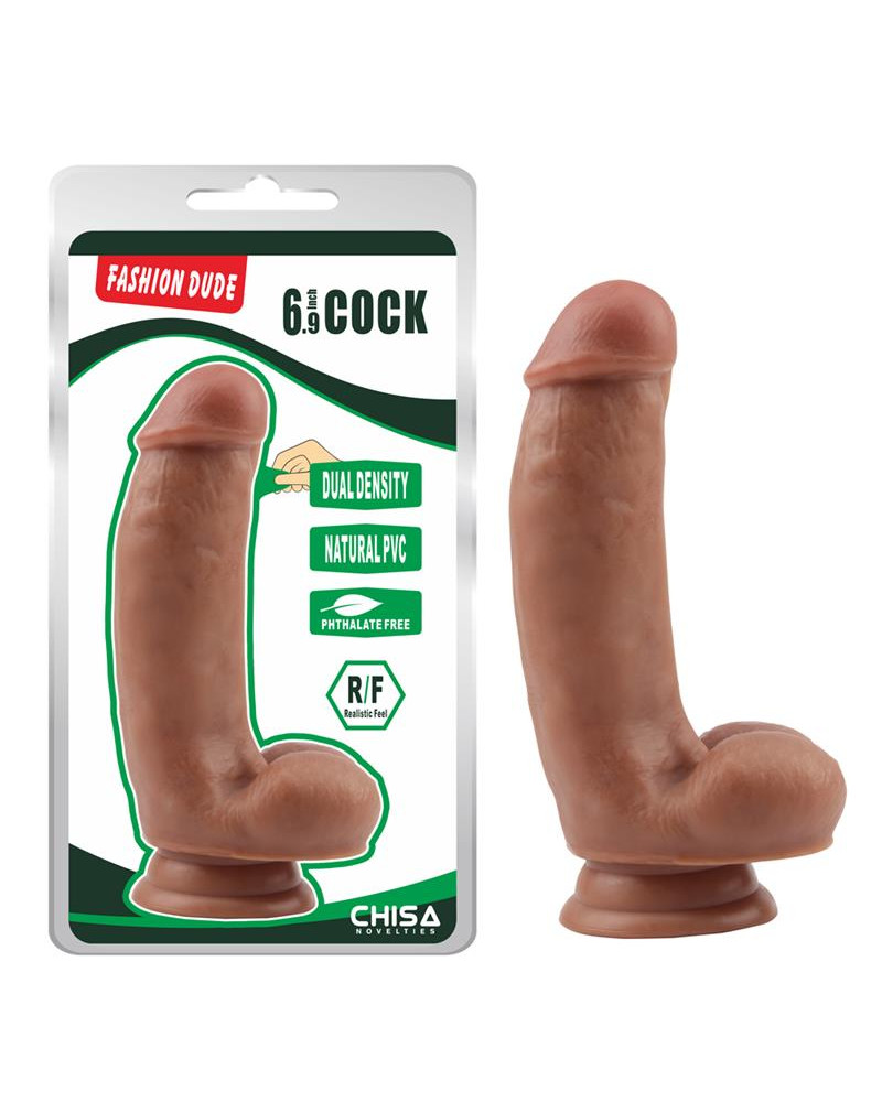 Dildo Dual Density Fashion Dude 69 Bronceado