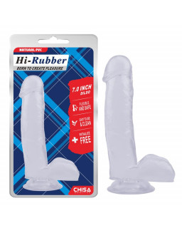 Dildo Hi Rubber 7 Transparente