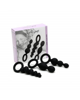 Pack de 3 Plugs Silicona Negro