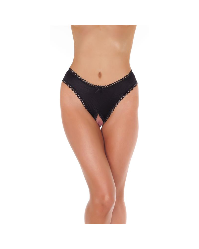 Rimba Amorable Tanga Abierto Color Negro Talla unica