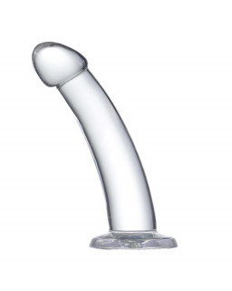 Dildo Curvado Material Cristalino 16 cm