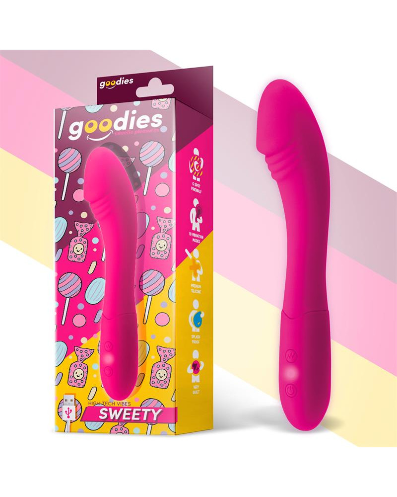 Sweety Vibrador Punto G USB Silicona Fuchsia