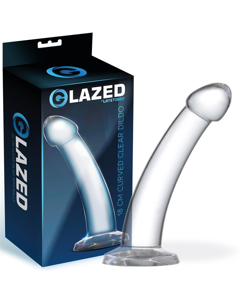 Dildo Curvado Material Cristalino 18 cm