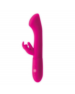 Cotton Vibrador Punto G y Conejito USB Silicona Fuchsia