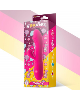 Candy Vibrador con Conejito Punto G USB Silicona Fucshia